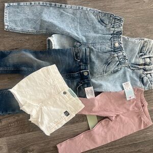 Stylish Kids Denim Jeans Set - Blue and Gray